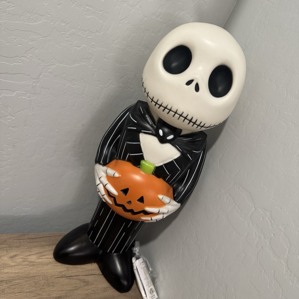 Disney Nightmare Before Christmas Jack Halloween Lighted Pumpkin Blow‎ Mold 24"